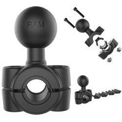 (RAM-B-408-37-62) Torque Handlebar and Rail Base 1" Ball 0.375" to 0.625" Diameter
